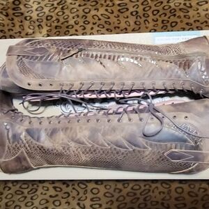 Junk Gypsy, Lane Trail Boss, Tall Lace-Up Boots, New, Brown 6.5